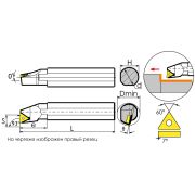 S16Q-STUCL11 Резец токарный (державка) расточной по металлу