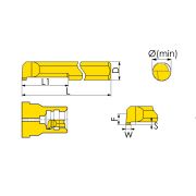 MGR-6-B2.0-L30-JF610M Мини-резец для обработки внутренних прямоугольных канавок с радиусной фаской