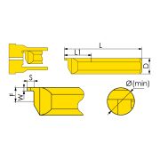 MFL-5-B1.0-L15-JF610M Мини-резец для обработки торцевых канавок