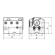 BMT65-B50x100 Инструментальный блок для расточных державок (осевое крепление, тип B)