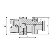 Оправка для насадных фрез HSK63A-FMB16-050