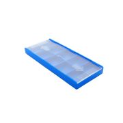 Упаковка для твердосплавных пластин, 56 x 138 мм, 10 ячеек, синяя