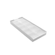 Упаковка для твердосплавных пластин, 74 x 180 мм, 10 ячеек, белая, открытие в одну сторону