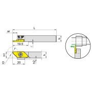 CTPAR12 Резец (державка) отрезной/канавочный для наружных канавок