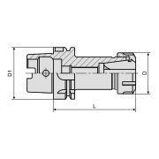 HSK63A-ER40-080 Фрезерный патрон для цанг ER40