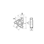 T16N-050-PM125 Пластина отрезная, канавочная