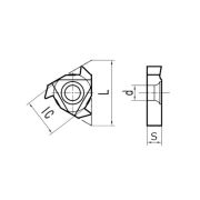 22ER-8ABUT DM215 Пластина резьбовая твердосплавная, Американский упорный профиль 45° ABUT