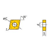 CNGA120404-ZH-BT3100 Пластина для точения с напайками PCBN