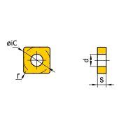 SNGA120412-ZH-BT6000 Пластина для точения с напайками PCBN