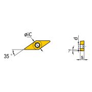 VCGW160404-H-BT6000 Пластина для точения с напайками PCBN