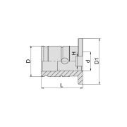 Переходная втулка для резьбонарезных цанг TC1433-TC820 OLICNC