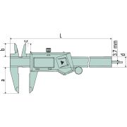 Штангенциркуль цифровой (без ролика микроподачи) размерность 0-250мм/0-10