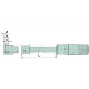 Нутромер трехточечный микрометрический (с установочным кольцом) 30-40 мм (0,005 мм)