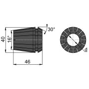 ER40-SET-07 #1 Набор цанг ER40 - 6 шт. (6,8,10,12,16,20 мм) #1