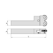 Инструмент для накатки с сетчатым профилем,хвостовик 25х25, в комплекте с роликами (шаг 0,5 мм)