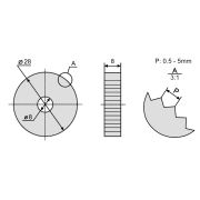 Ролик накатки для прямого рифления шаг 1,6 мм