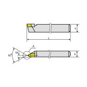 Резец резьбовой для наружной резьбы ГОСТ 18885-73 ВК8 25х16х140