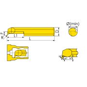 MQR-6-R0.2-L15-JF610M Мини-резец для профильного растачивания