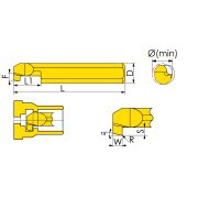 MXR-6-R0.2-L22-JF610M Мини-резец для обратного точения