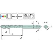 TSF1.M6х1,0.6H.DIN371.M35 Метчик М6х1,0 для глухих отверстий, DIN371, без покрытия