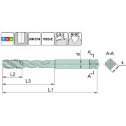 TSF1.M16х1,0.6H.DIN374.M35 Метчик М16х1,0 для глухих отверстий, DIN374, без покрытия