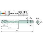 TSF1.M14х2,0.6H.DIN376.TiN.M35 Метчик М14х2,0 для глухих отверстий, DIN376, с покрытием TiN