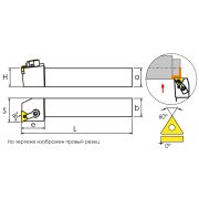 MTFNR2525M16 Резец токарный (державка) по металлу