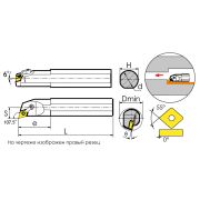 S25S-MDQNR15 Резец токарный (державка) расточной по металлу