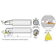 S32T-MTJNR16 Резец токарный (державка) расточной по металлу