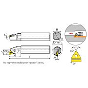 S25S-MTQNR16 Резец токарный (державка) расточной по металлу