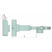 Нутромер трехточечный цифровой (с установочным кольцом) 75-88 мм/2.95-3.46
