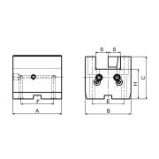 BMT65-F652575 98х110х100 Инструментальный блок для призматических державок (позиционирование радиальное, тип F)