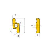 GEL200-100CR Пластина отрезная, канавочная