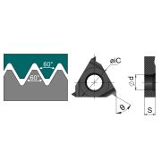 T16ER-2.0ISOS-1210 Пластина резьбовая ISO (Метрическая резьба полный профиль 60°)