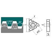 16ER-10RD DM215 Пластина резьбовая треугольного закругленного профиля