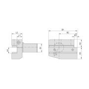 THA-B5-402544 Держатель VDI для инструмента радиальный, правый, длинное исполнение