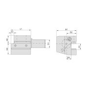 THA-C1-5032100 Держатель VDI для инструмента осевой, правый