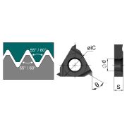 16IR-AG55-HR5125 Пластина резьбовая, неполный профиль, 55°