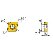 2NU-CCGW09T308-KBN910 Пластина для точения с напайками PCBN