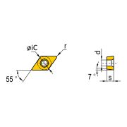 2NU-DCGW11T308-KBN910 Пластина для точения с напайками PCBN