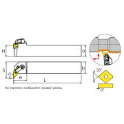 MVUNR2525M16 Державка проходная для наружного точения