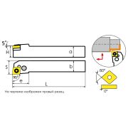 PCLNR3225P16 Державка проходная для наружного точения
